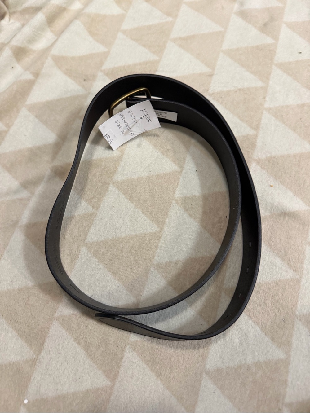 J crew Wide leather belt dark brown 36 - Picture 3 of 4